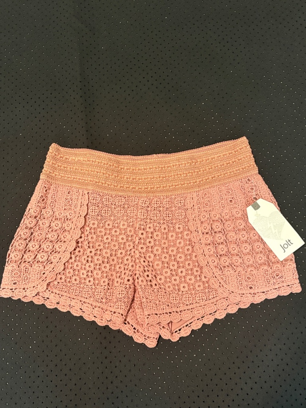 NWT Medium Jolt Blush Crochet Lace Shorts Summer
